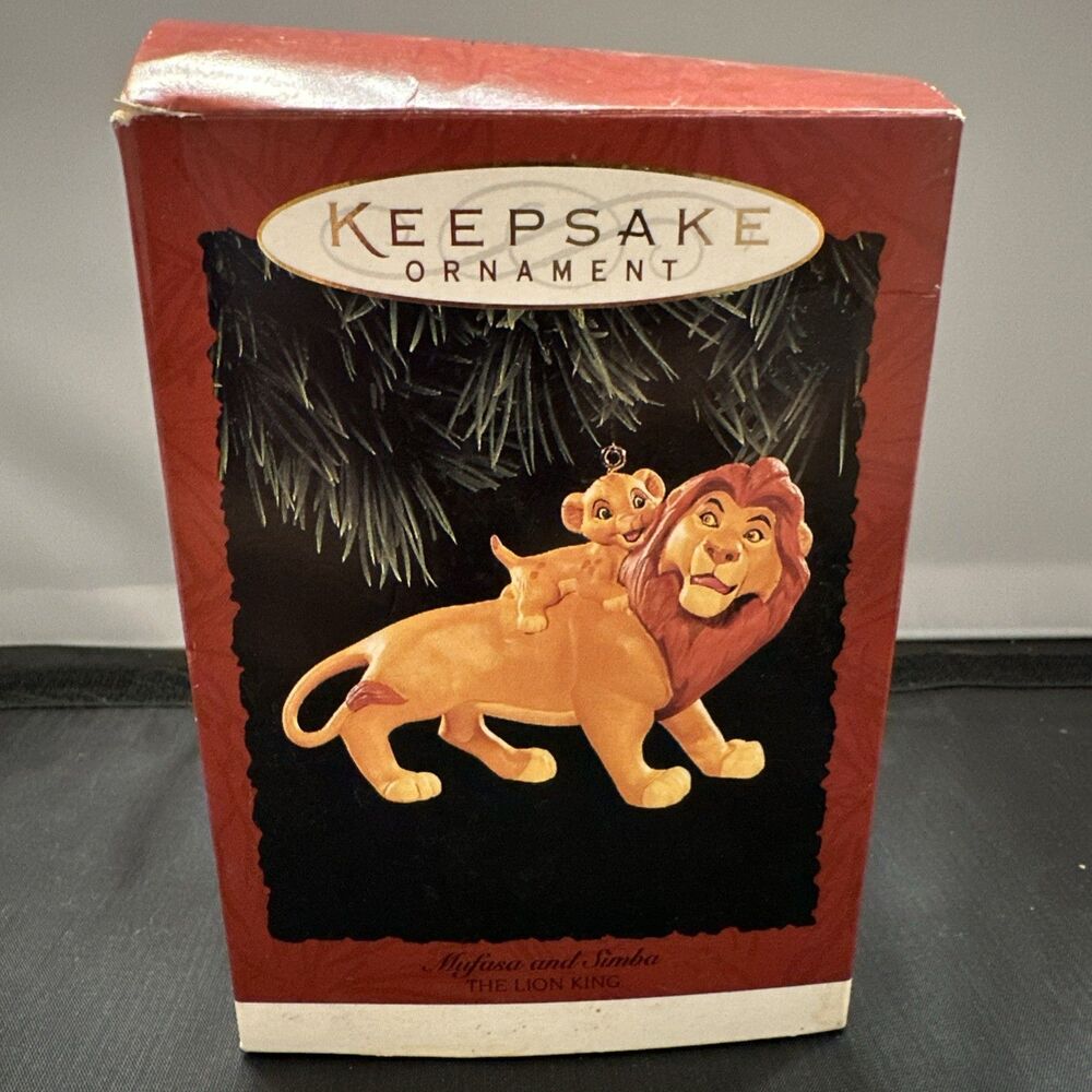 Hallmark Christmas Ornament Mufasa Simba Lion King 1994 New Box Not Great